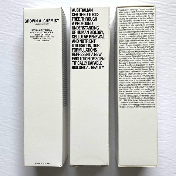 Grown Alchemist Detox Night Cream - 3x  Full Size Tube BNIB - Picture 1 of 3